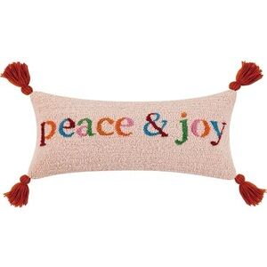 NWT Peace & Joy Hook Pillow with Tassels